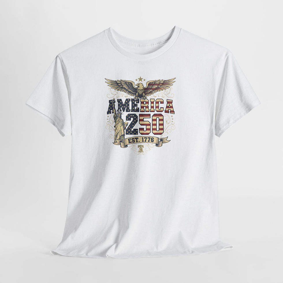 Thumbnail: America 250 T‑Shirt — Patriotic Eagle & Statue of Liberty Tee (Est. 1776)
