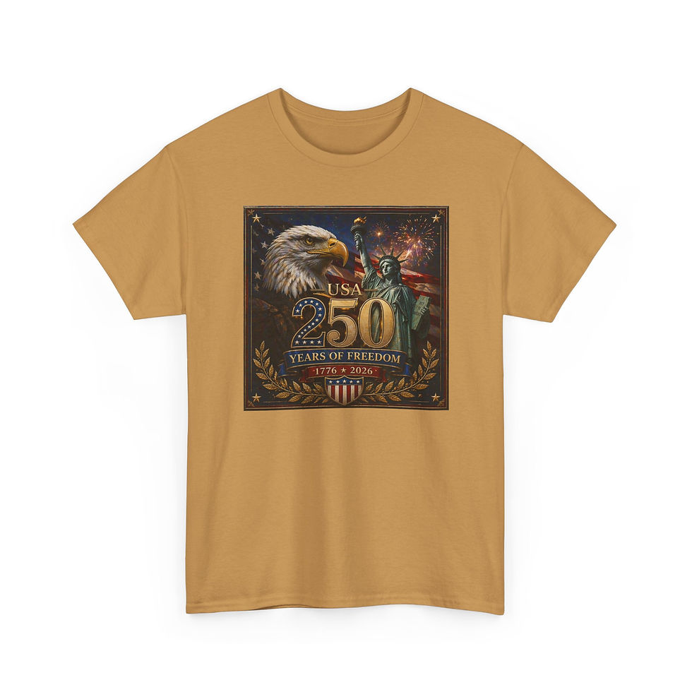 Thumbnail: 250 Years of Freedom Eagle Tee — American Independence Anniversary T-Shirt