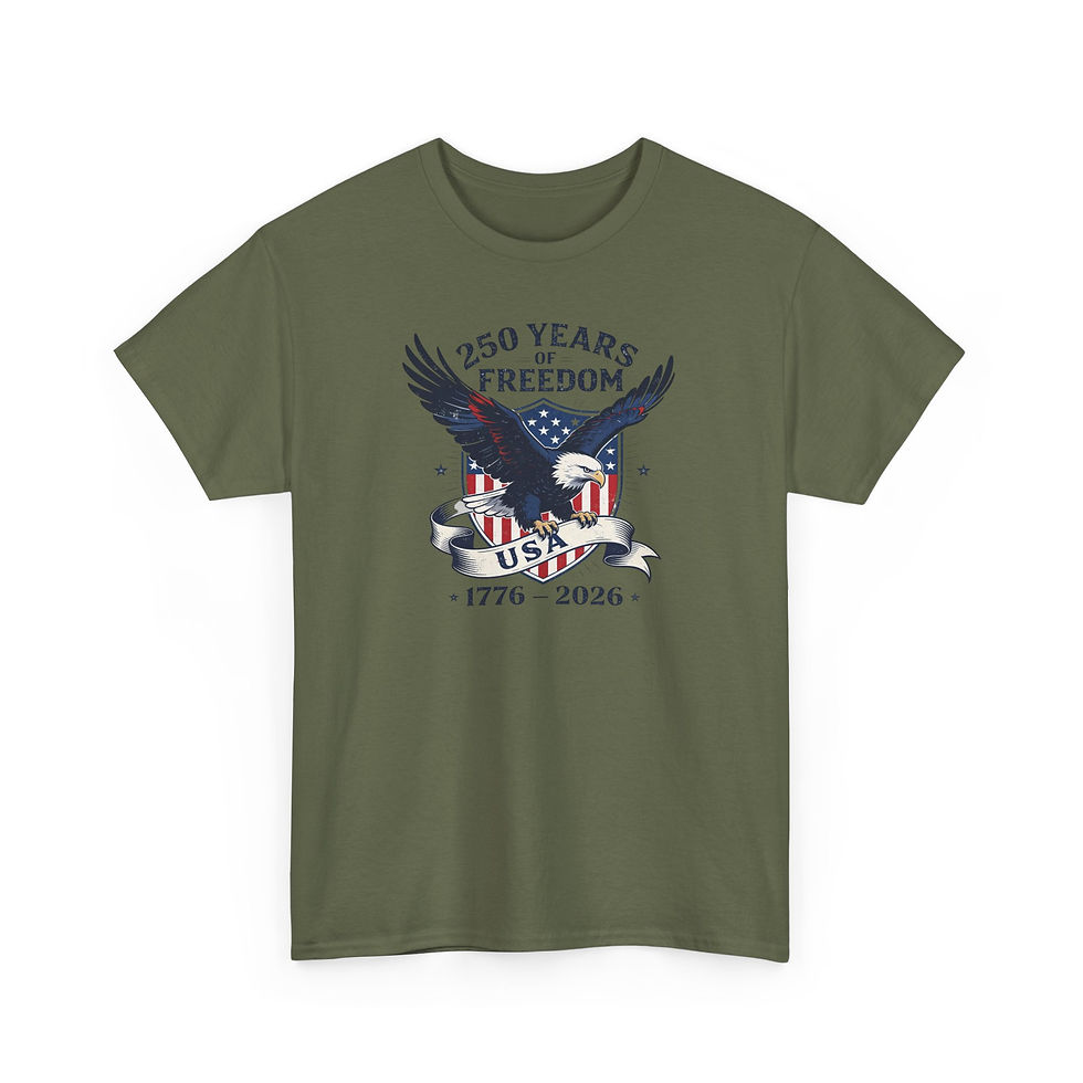 Thumbnail: 250 Years of Freedom Eagle Tee — USA 1776–2026 Patriotic T‑Shirt