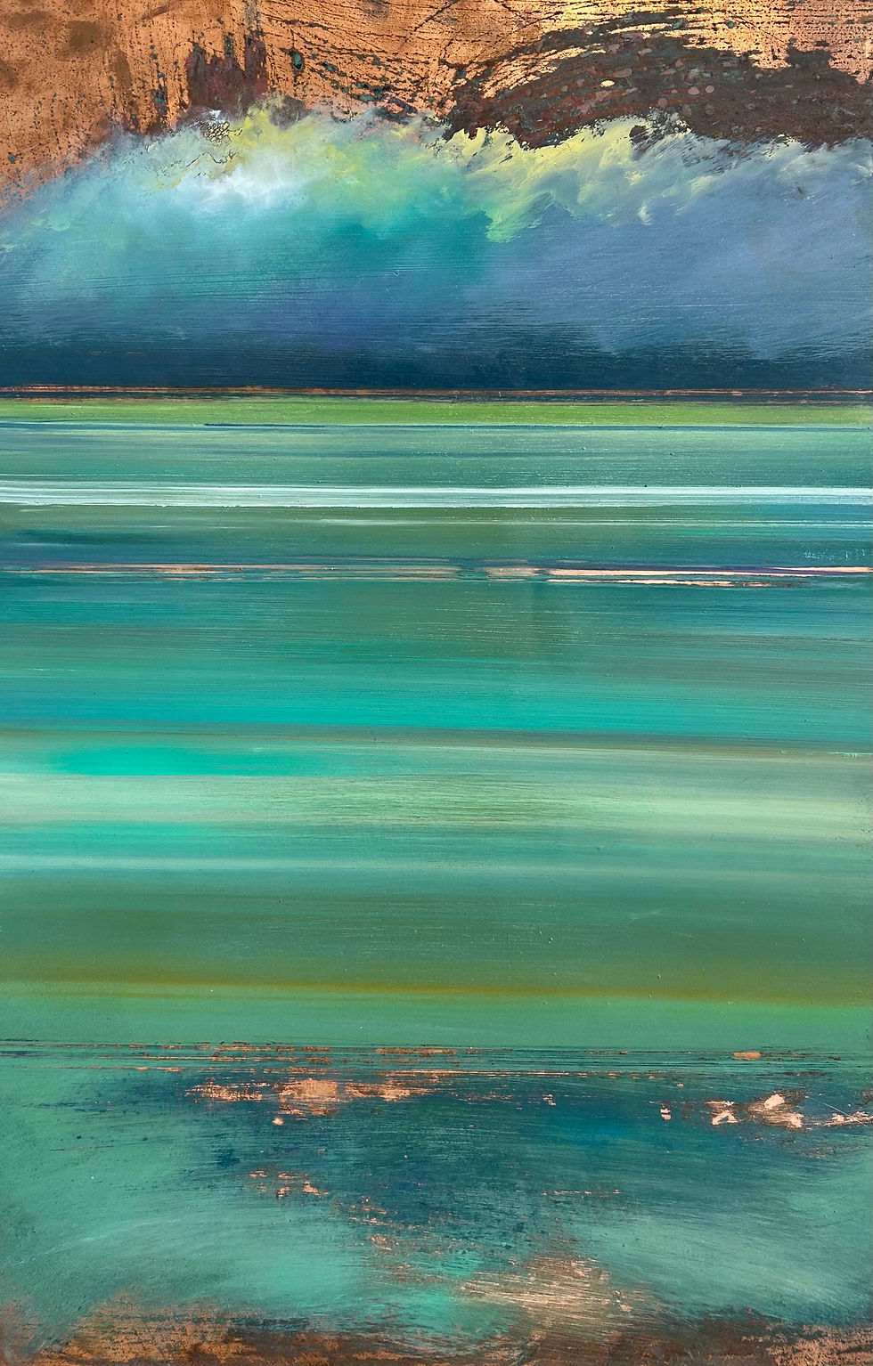 Layers oil on copper 20x38