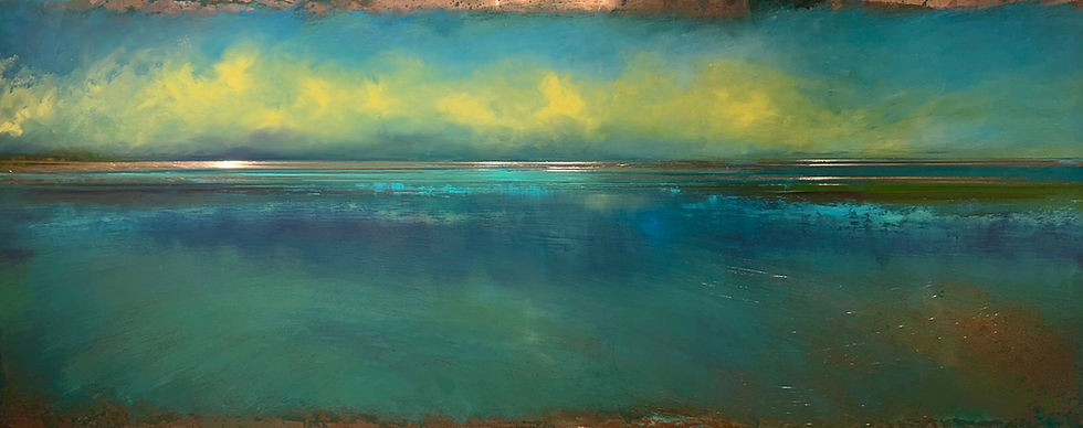 Day Break oil on copper 26x62