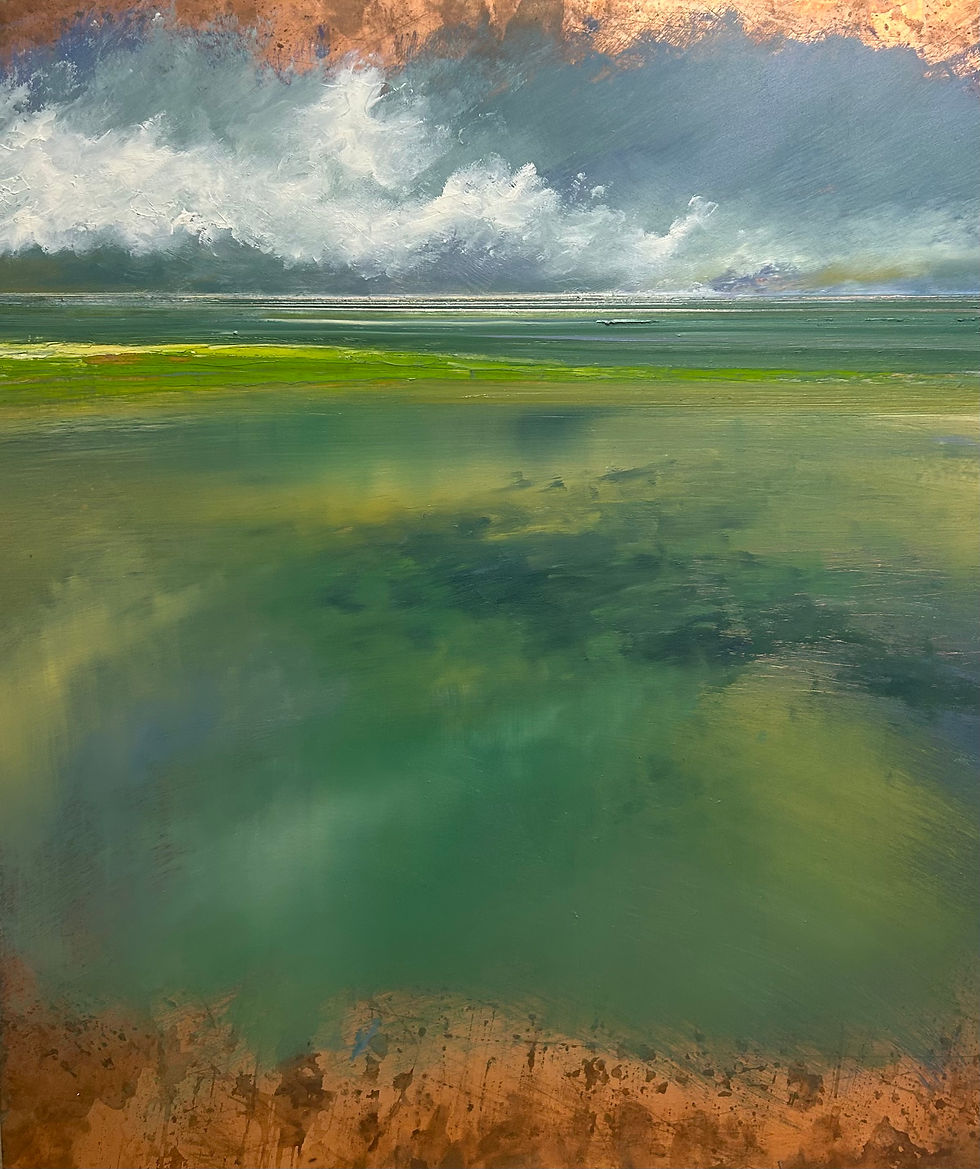 Windy Day oil on copper 30x36