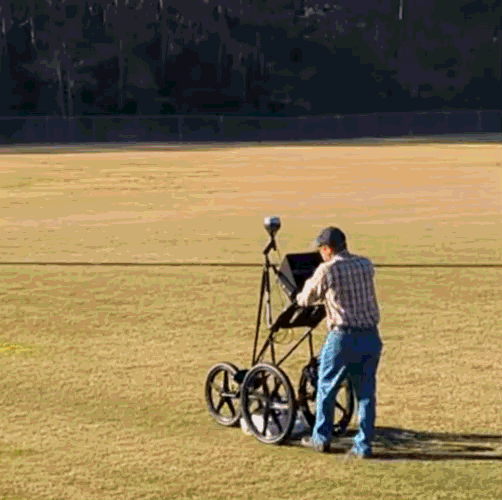 Soccer field GPR survey gif