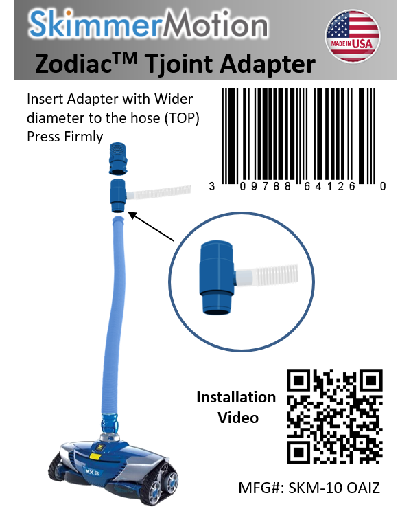 Thumbnail: Tee-Joint Adapter to Connect to Zodiac(TM) Barracuda MX8, MX6, X7 and T5