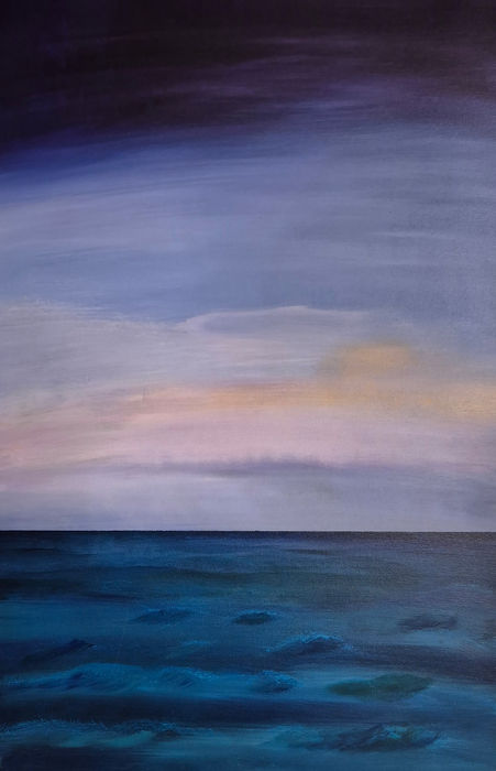 Painting of Deep Ocean Blue