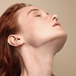 A young women with a well defined bone structure.