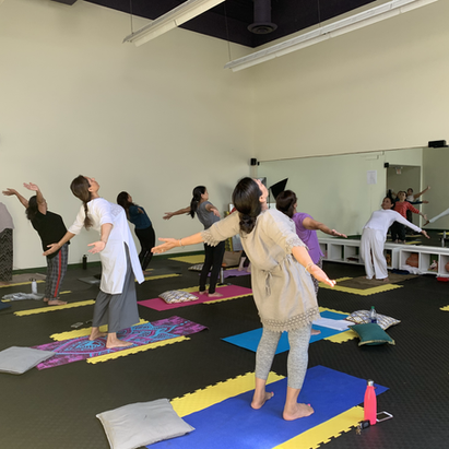 Yoga and deep breathing