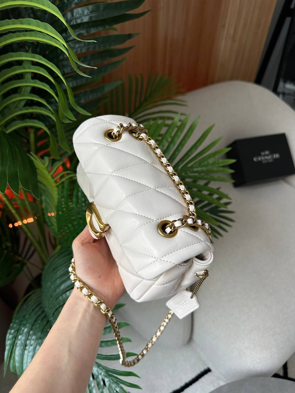 Miniatura: Coach Tabby Shoulder Bag 20 With Quilting Cream Gold