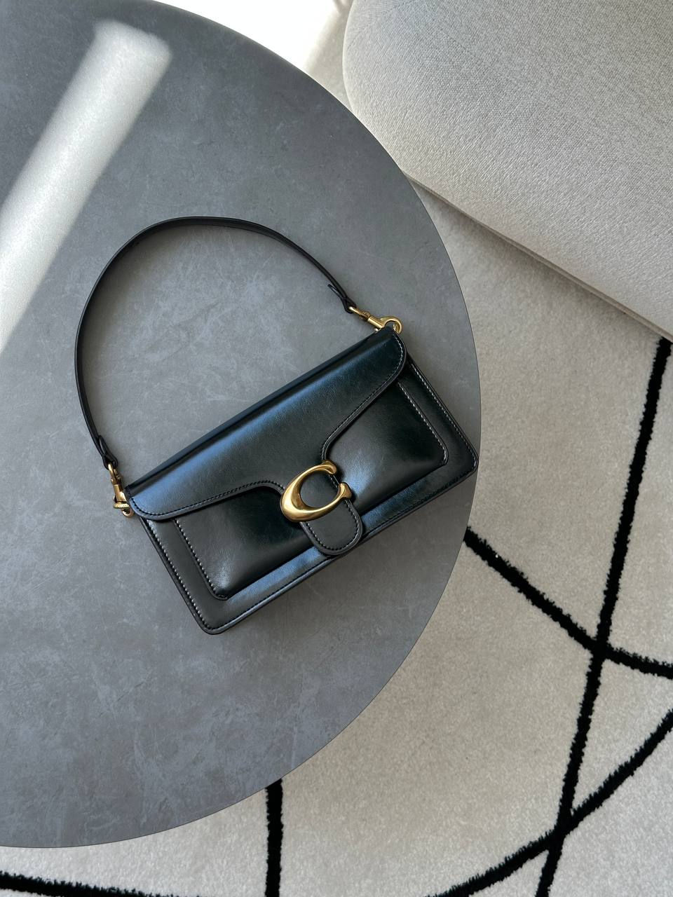 Miniatura: Coach Tabby Shoulder Bag 26 in Polished Pebble Leather Black Gold