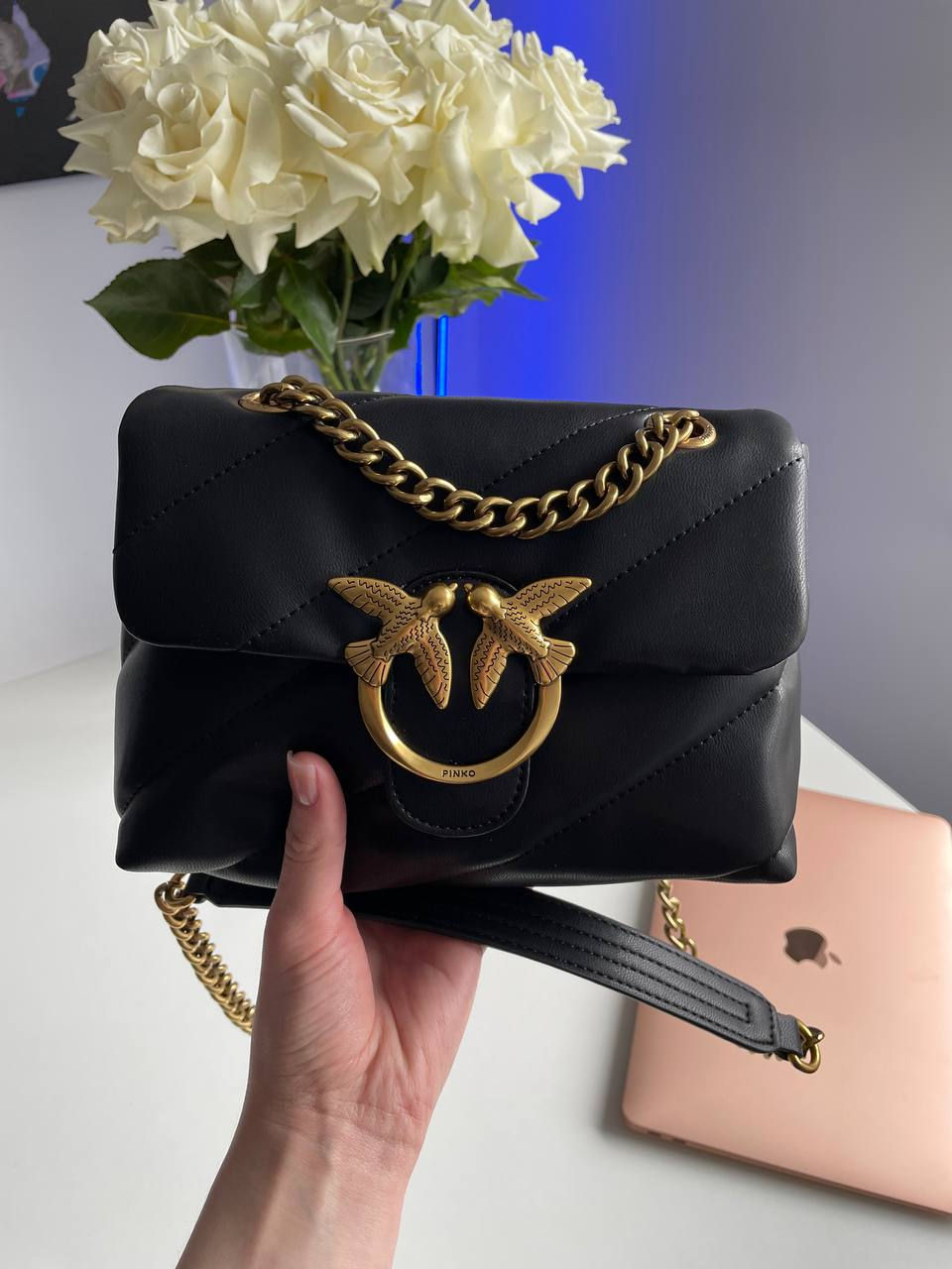 Miniatura: Pinko Baby Love Bag Puff Maxi Quilt Black Gold