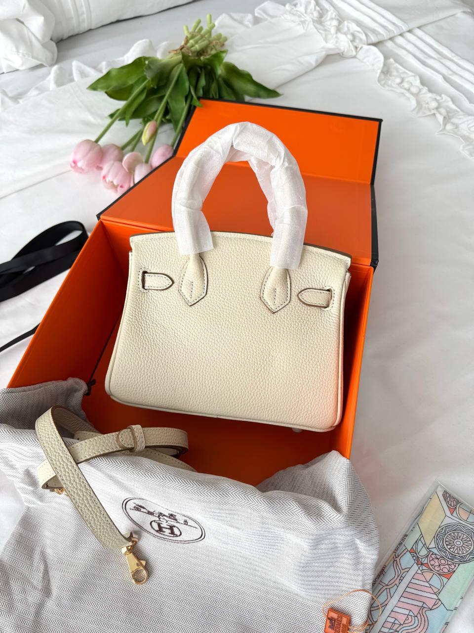 Miniatura: Hermes Birkin Milk Gold 20