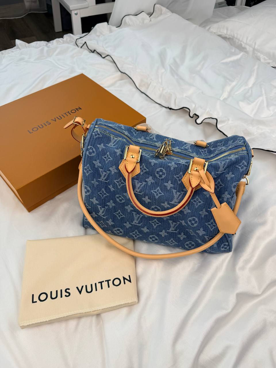 Louis Vuitton Speedy 30 Denim Monogram Blue