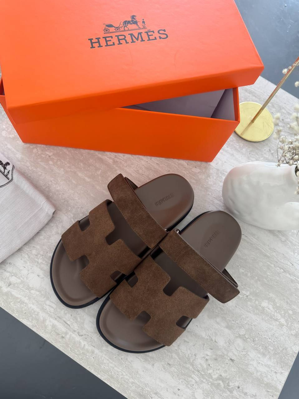 Miniatura: Hermes Chypre Apricat Sandal Brown