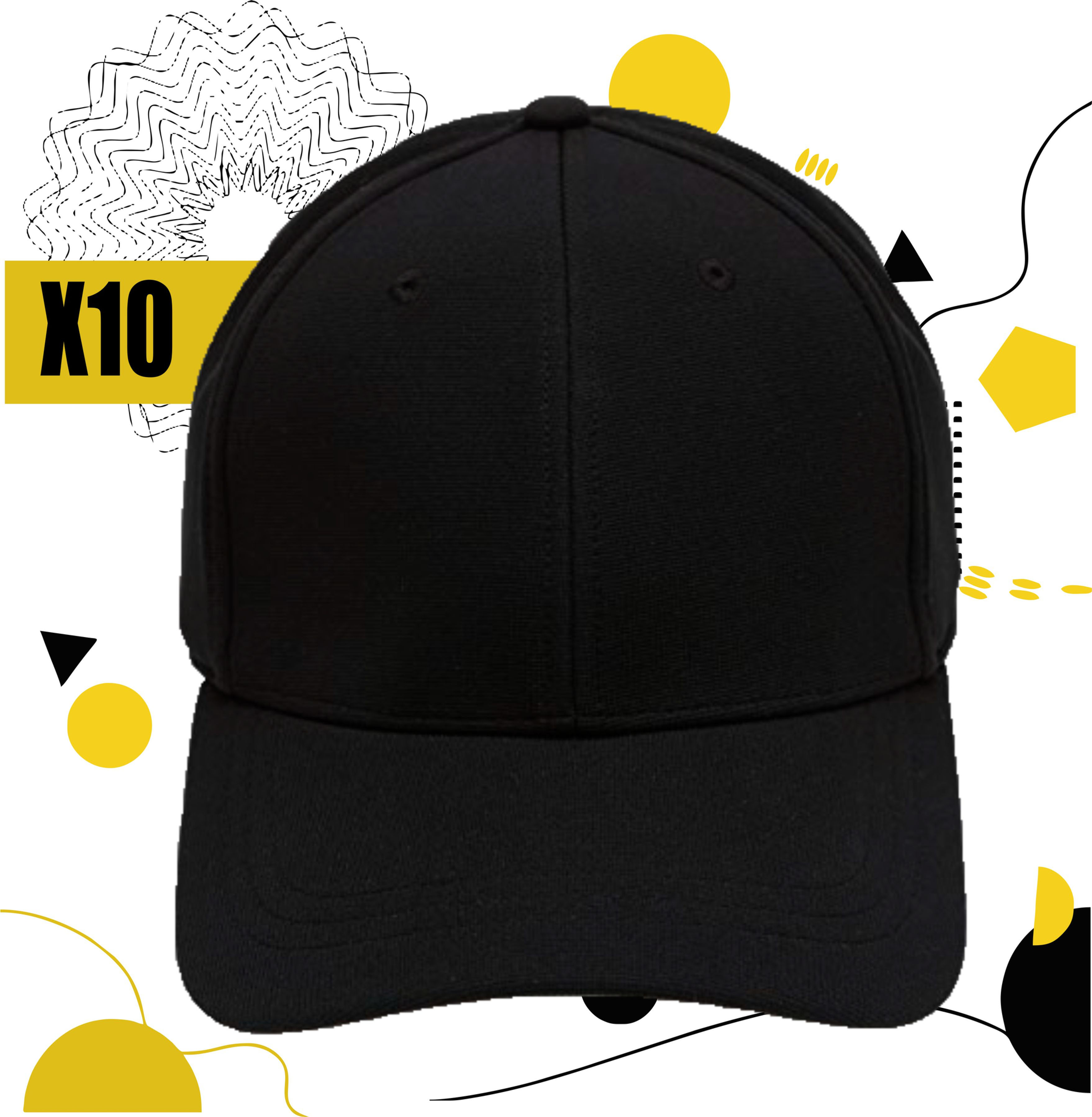 Paquete 10 Gorras Flex Poliéster
