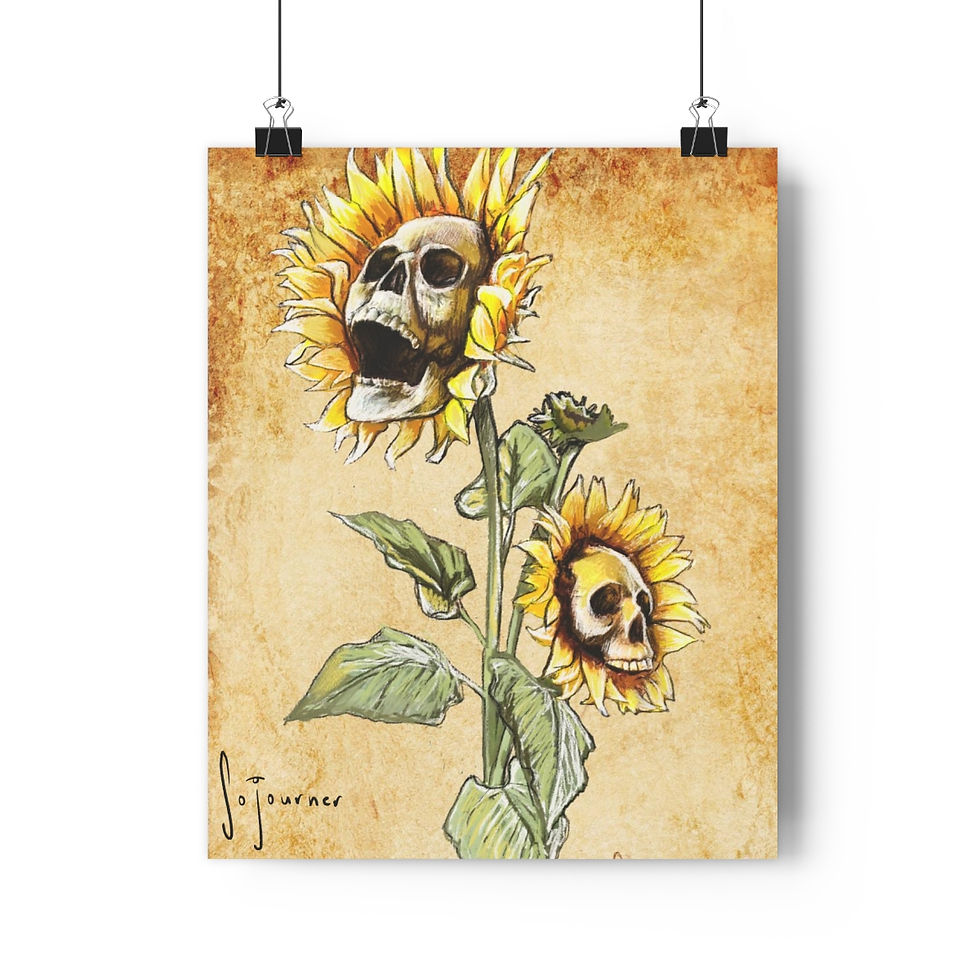 Thumbnail: Skullflower Giclée Art Print 