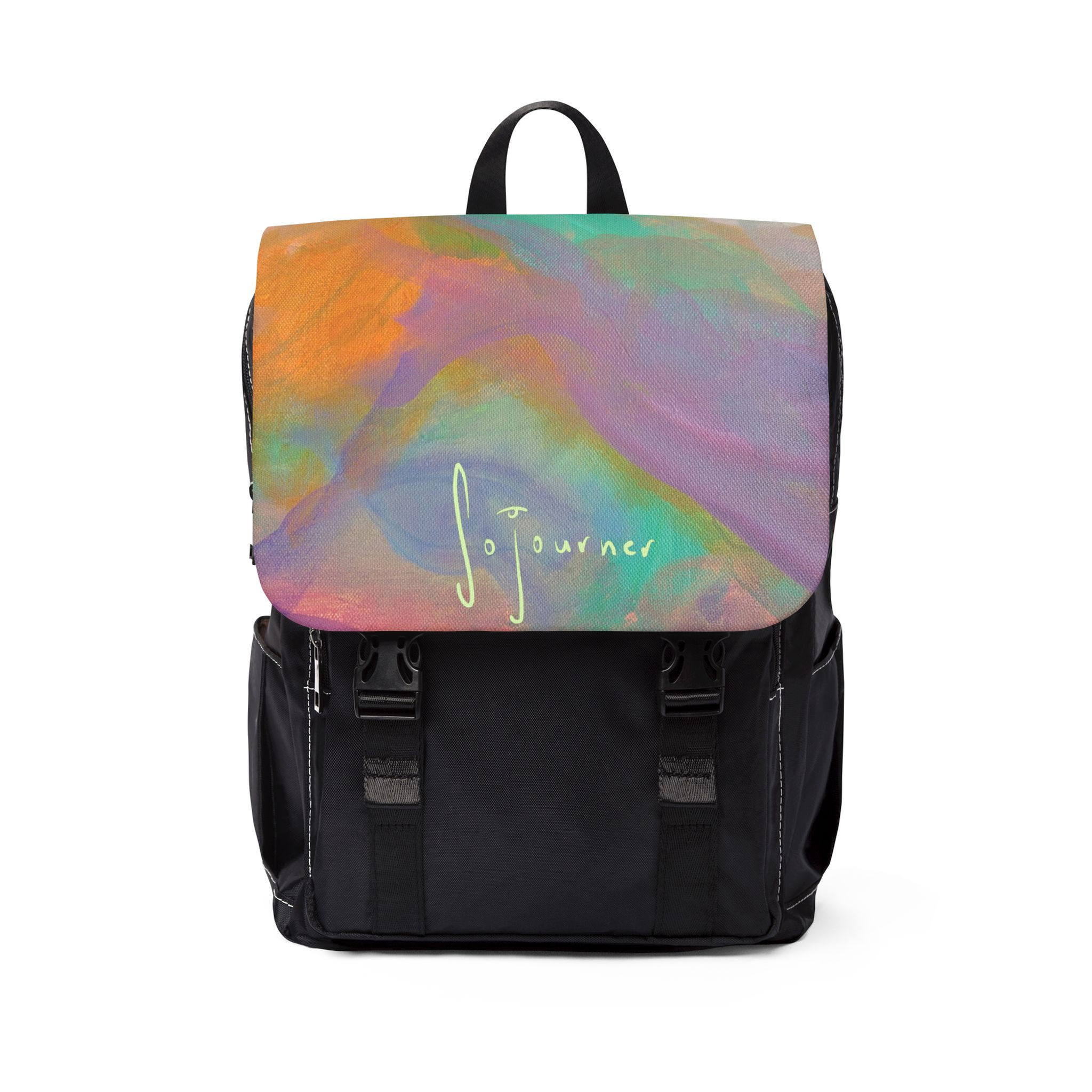 Rainbow palette -Unisex Casual Shoulder Backpack