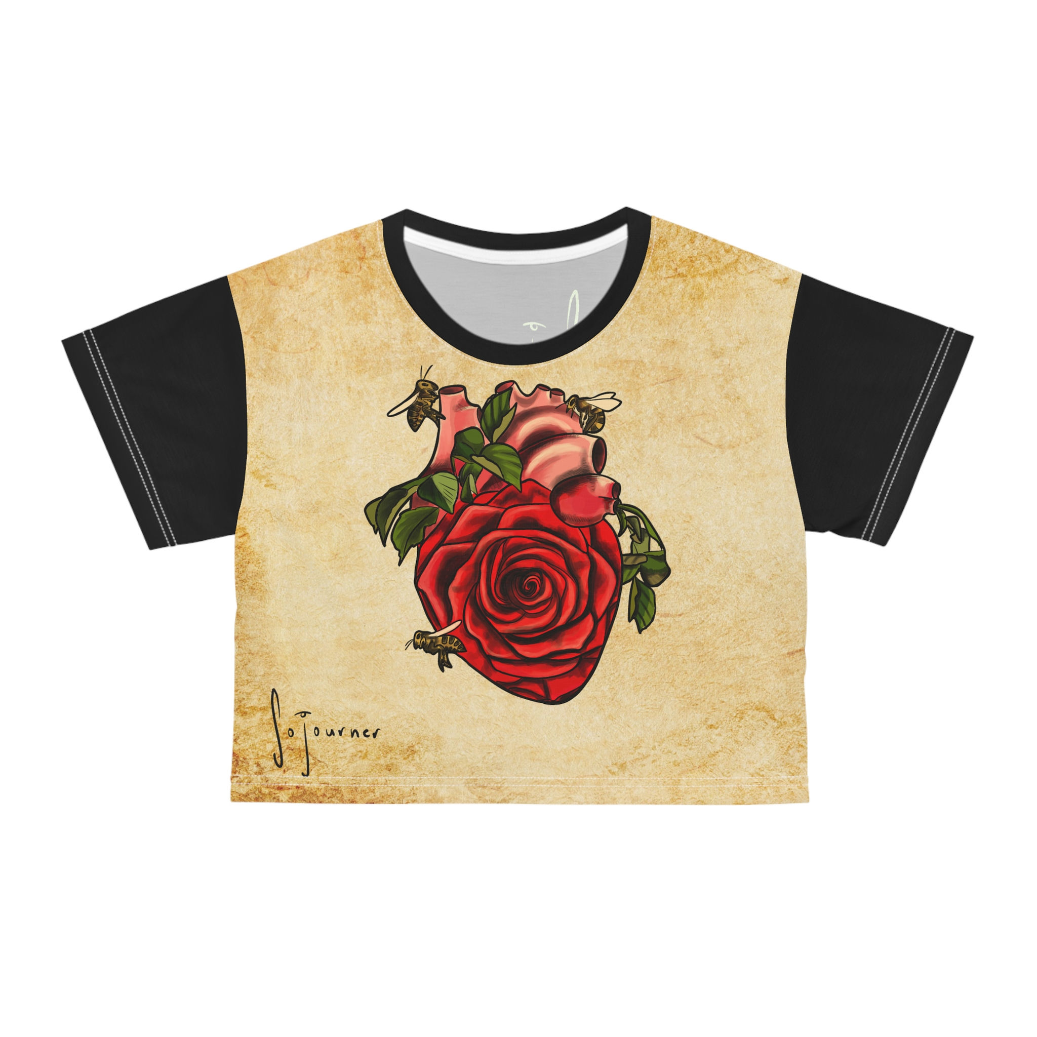 Love Pollinator Crop Tee (AOP)