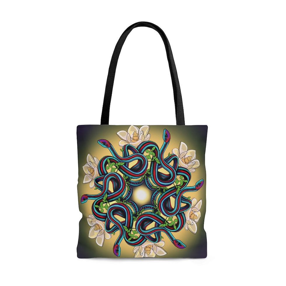 Thumbnail: AOP Tote Bag- Snake Mandala