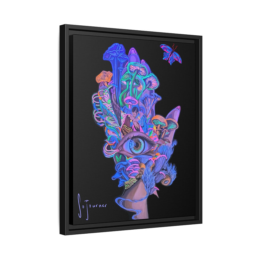 Thumbnail: Modern Hamsa Framed Canvas Print