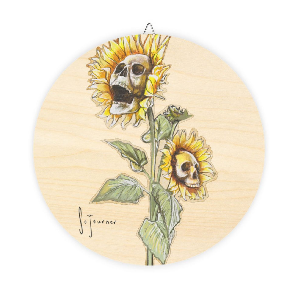 Thumbnail: Wood Print “Skullflower”