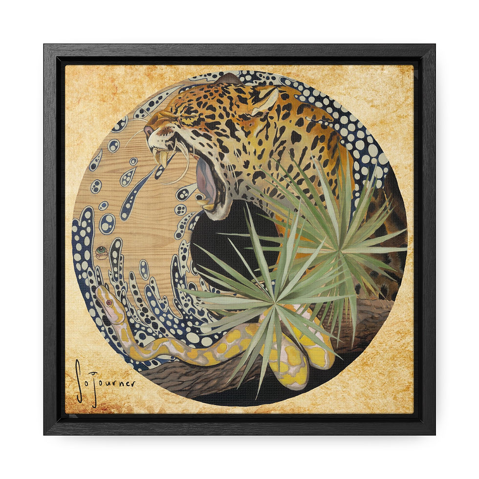 Thumbnail: Ancestral iris Gallery Canvas Wraps, Square Frame