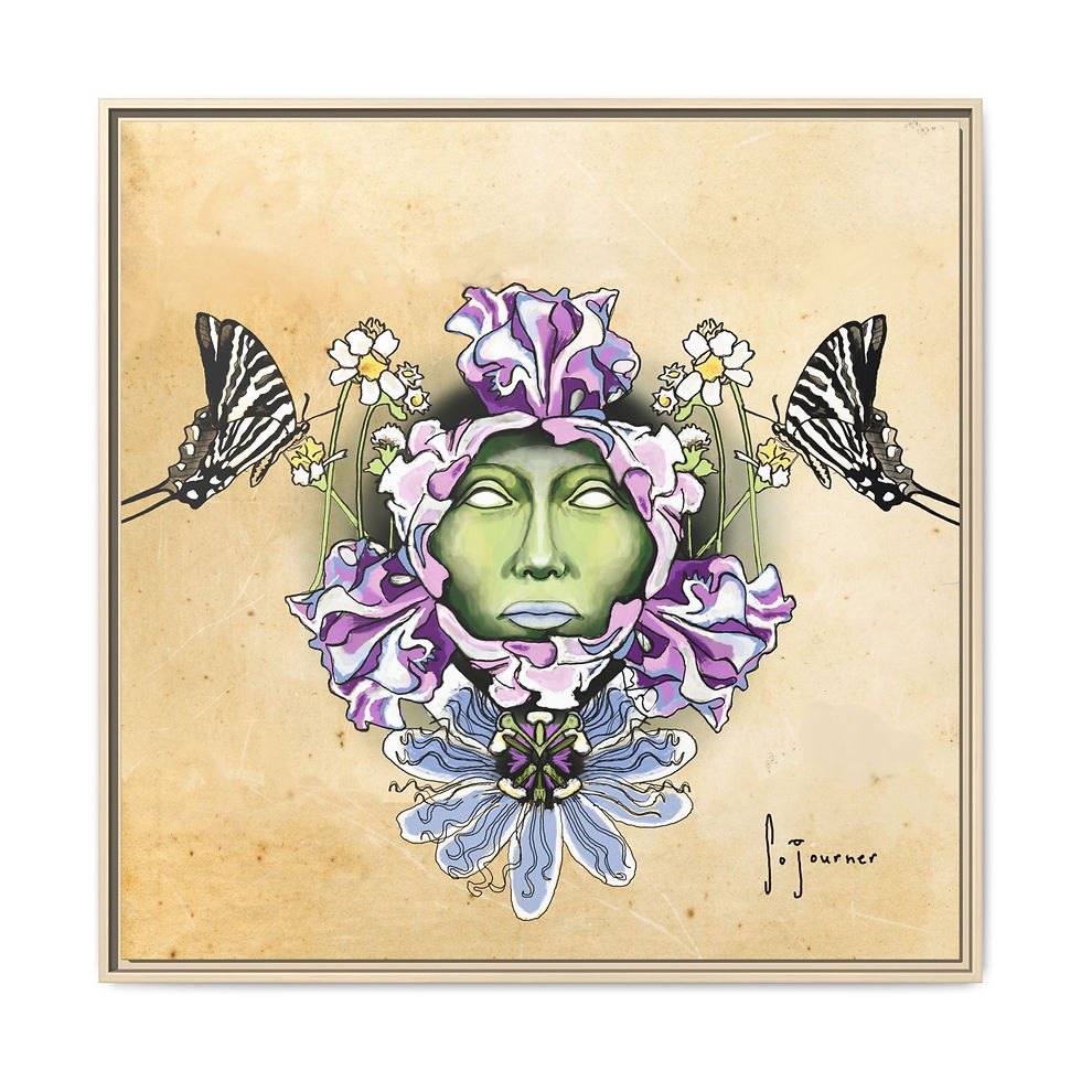Thumbnail: Green Goddess - Framed Matte Canvas Art 