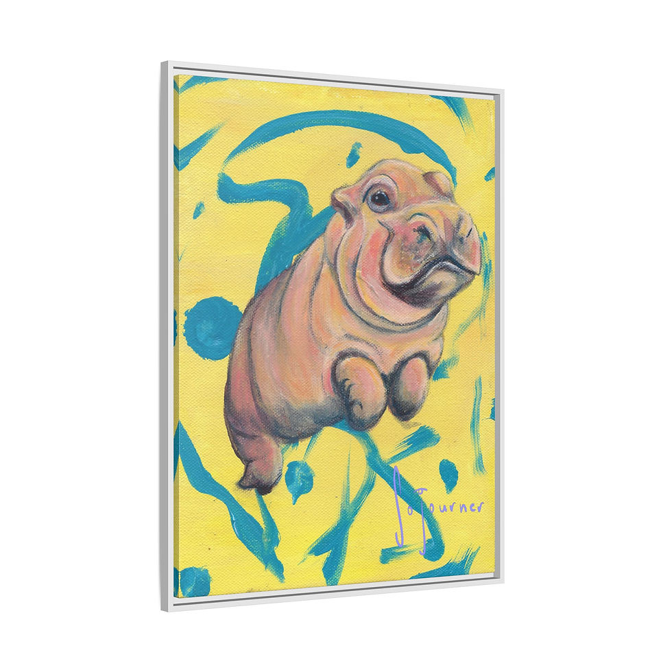 Thumbnail: Hope-opotumus — Framed Matte Canvas Wall Art