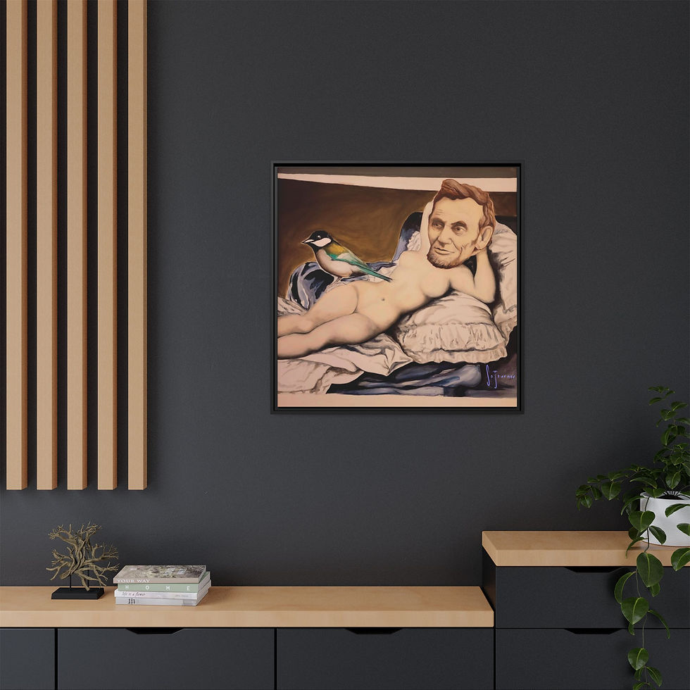 Thumbnail: Honest Woman Babe-raham Framed Matte Canvas