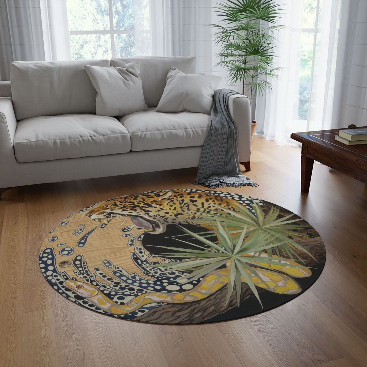 Round Rug “Ancestral Iris”