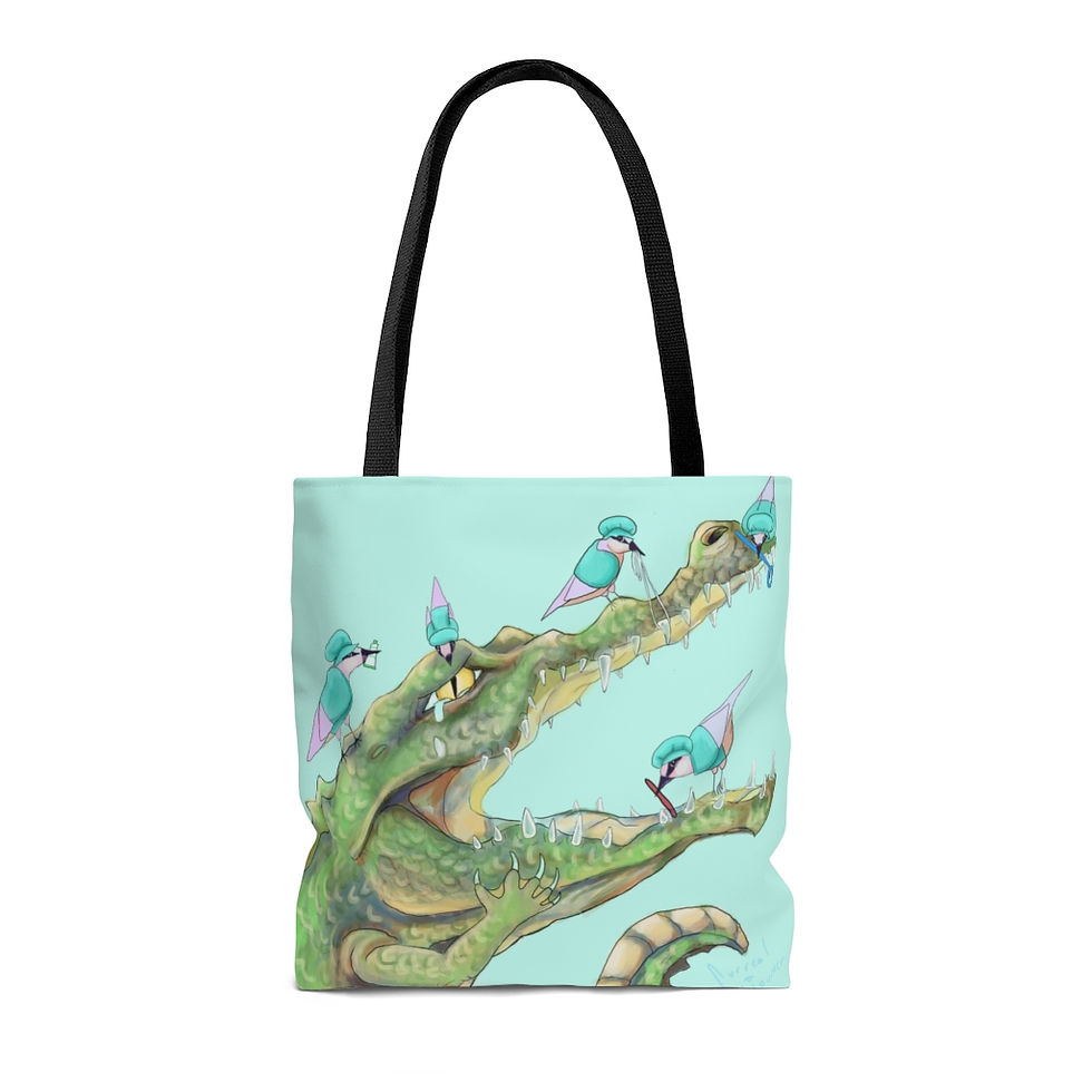 Thumbnail: AOP Tote Bag- Crocodile Tears