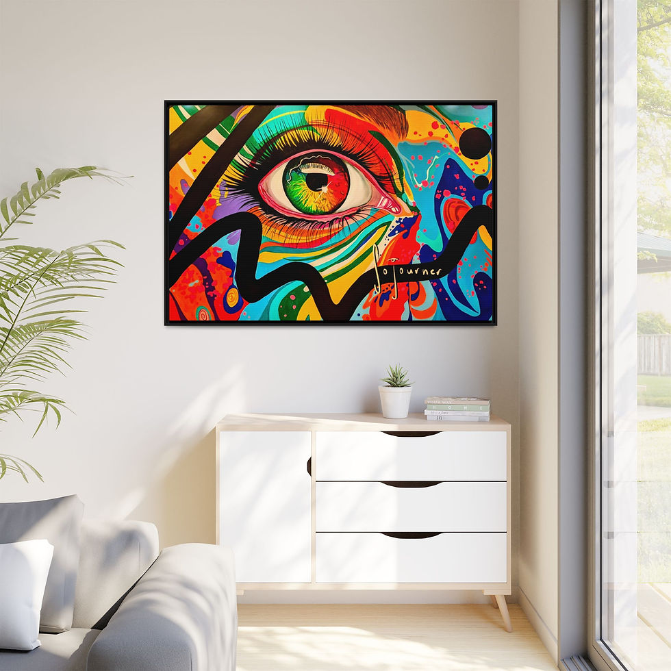 Thumbnail: Colorful Eye Art Print, Colorful Abstract Canvas, Art for Home