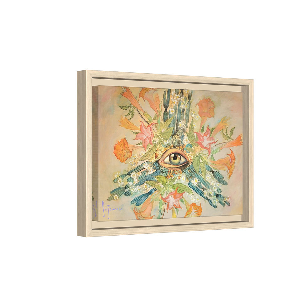 Thumbnail: Entheogens - Framed Matte Canvas Art botanical eye