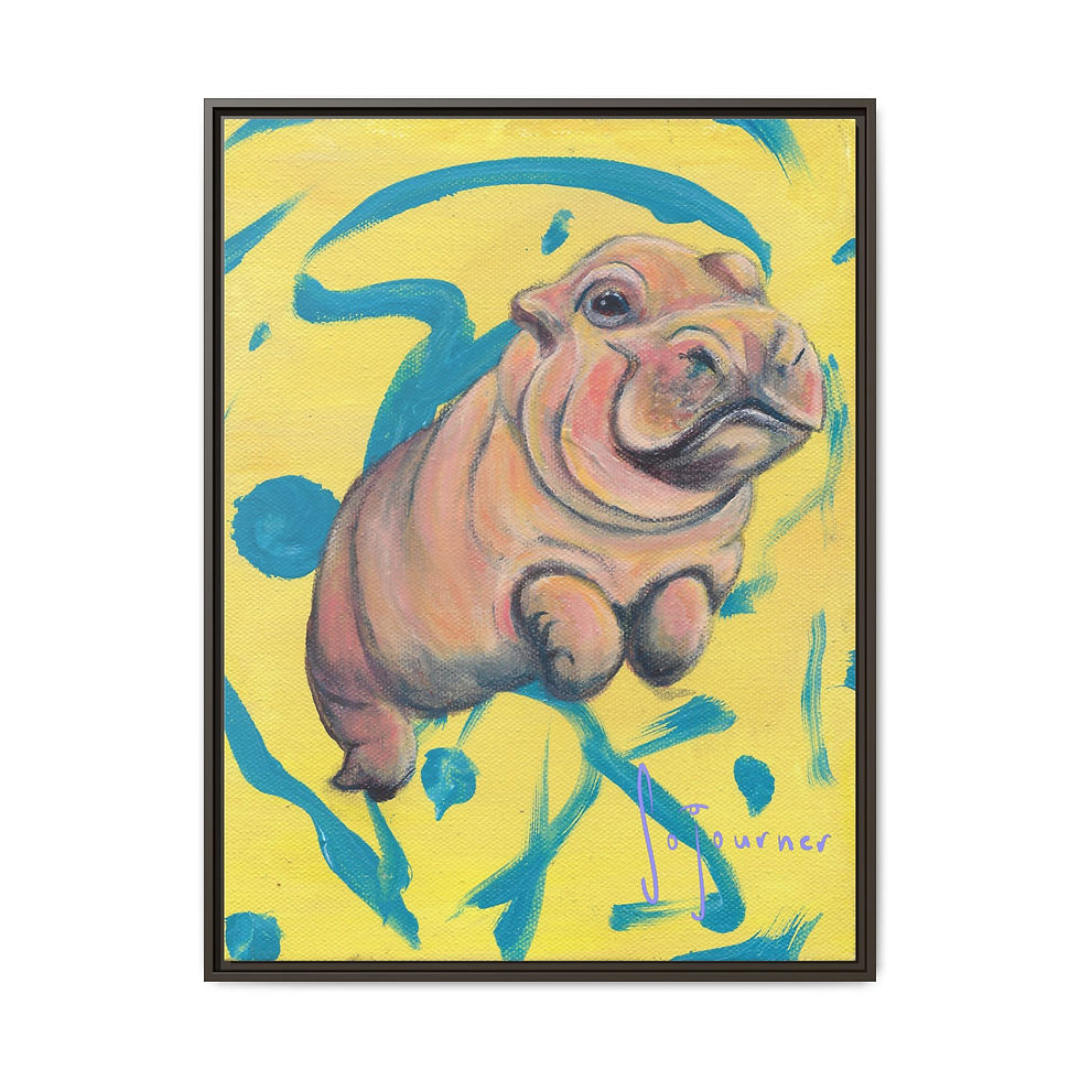 Thumbnail: Hope-opotumus — Framed Matte Canvas Wall Art