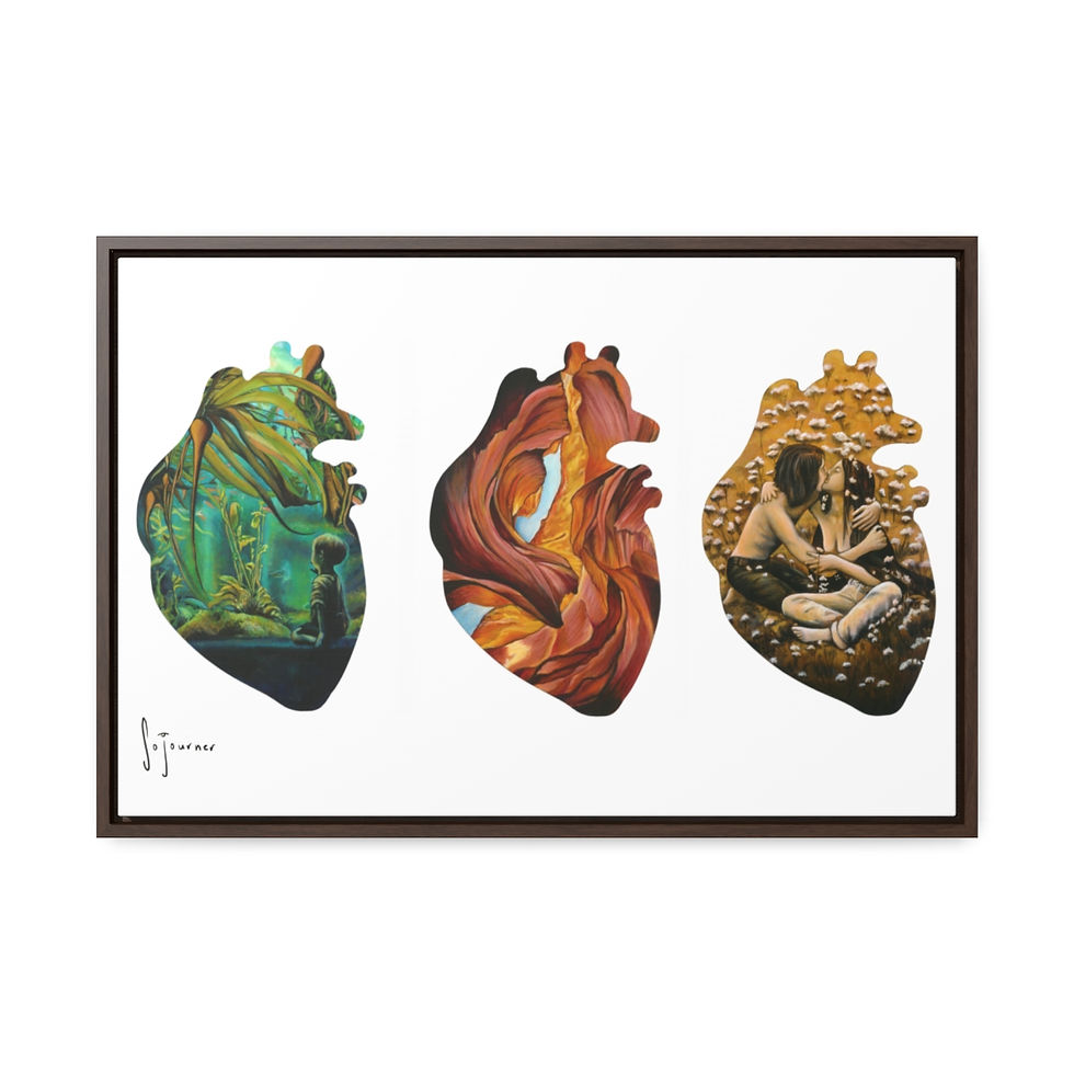 Thumbnail: Horizontal Framed Premium Gallery Wrap Canvas- Heart Series