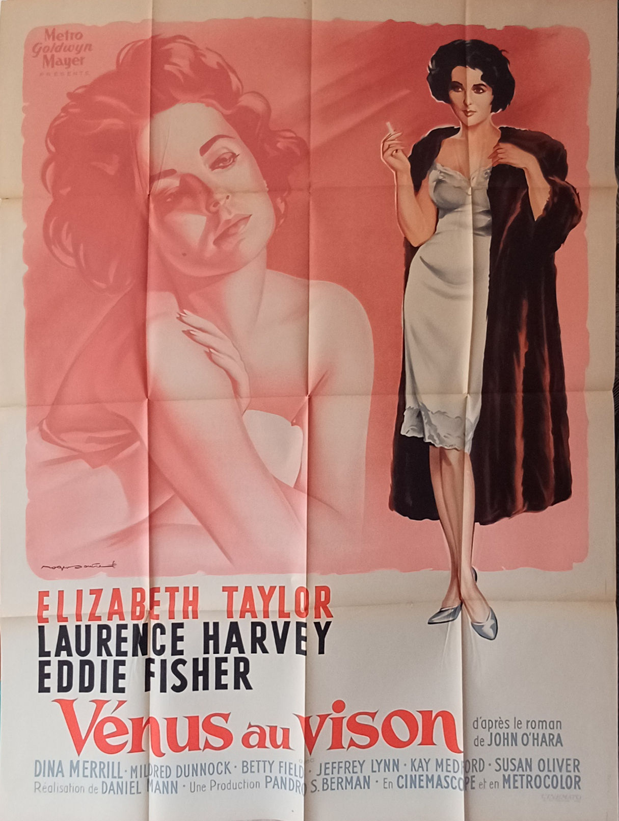 VÉNUS AU VISON - Affiche de cinéma - 120x160cm. - 1960