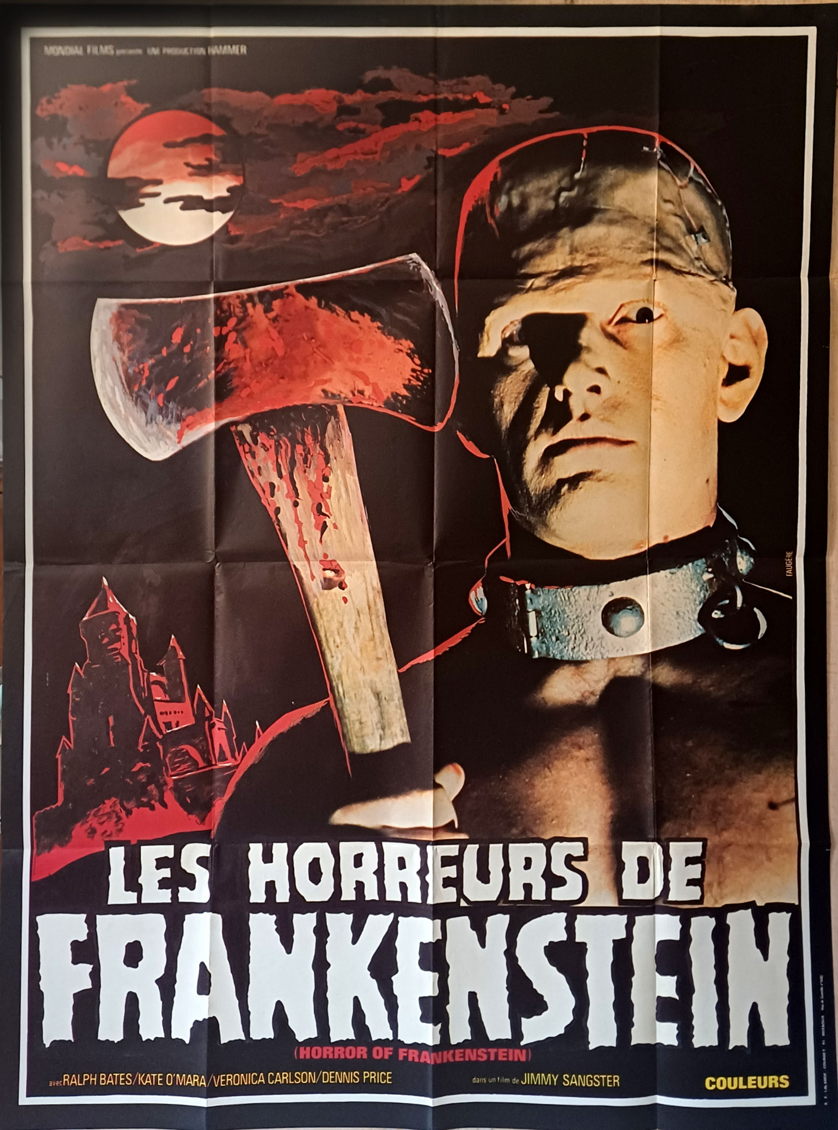 LES HORREURS DE FRANKENSTEIN  - Affiche de cinéma - 120x160cm. - 1970