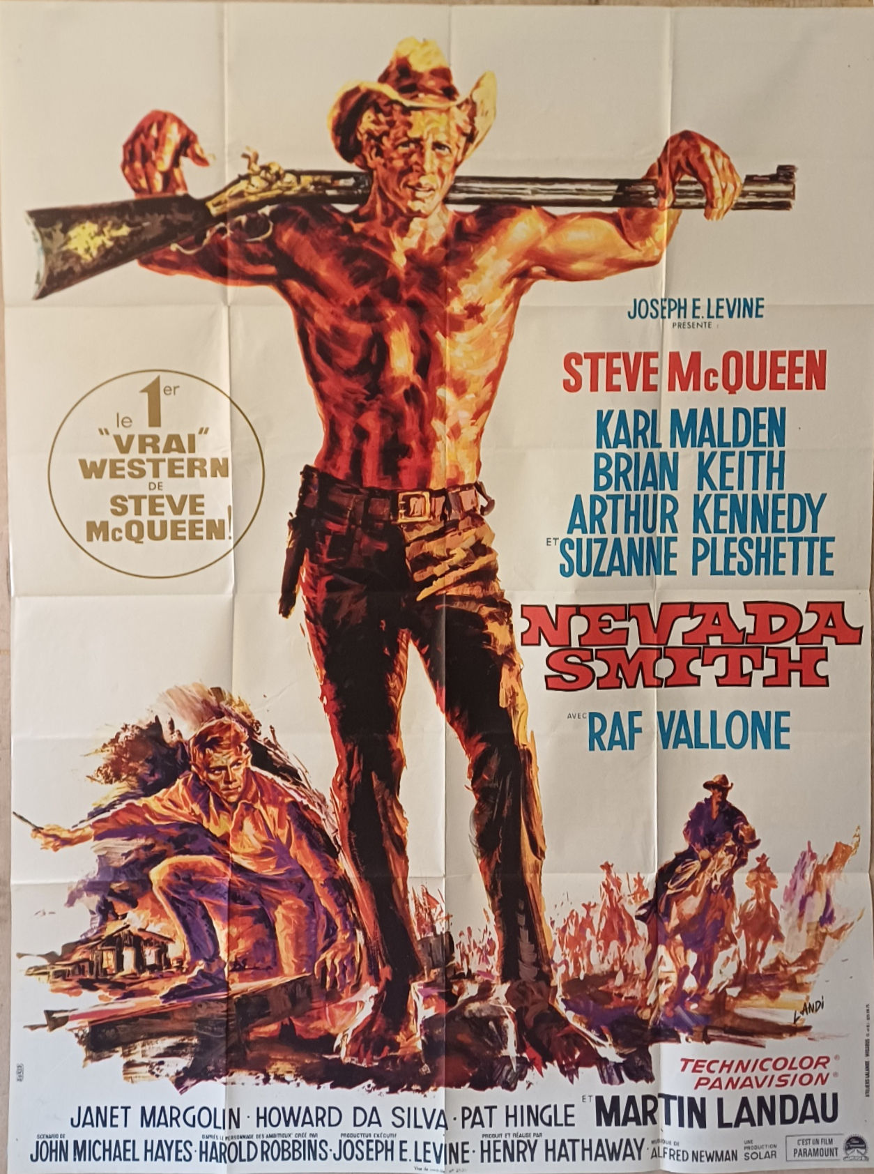 NEVADA SMITH - Affiche de cinéma - 120x160cm - 1966