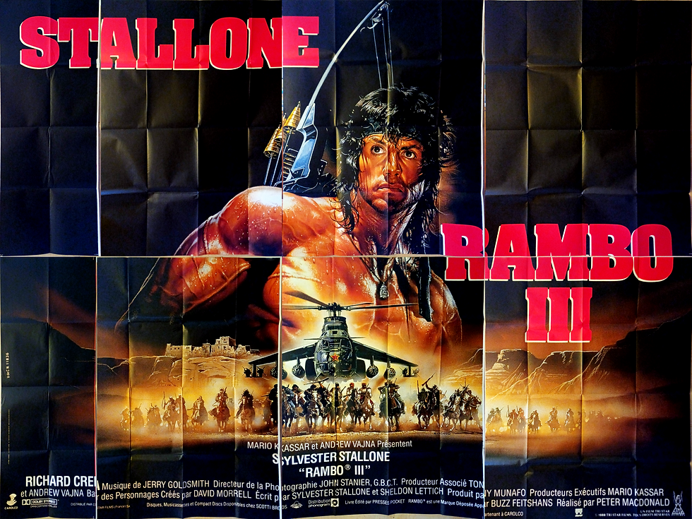 RAMBO III - Affiche de cinéma - 400x300cm. - 1988