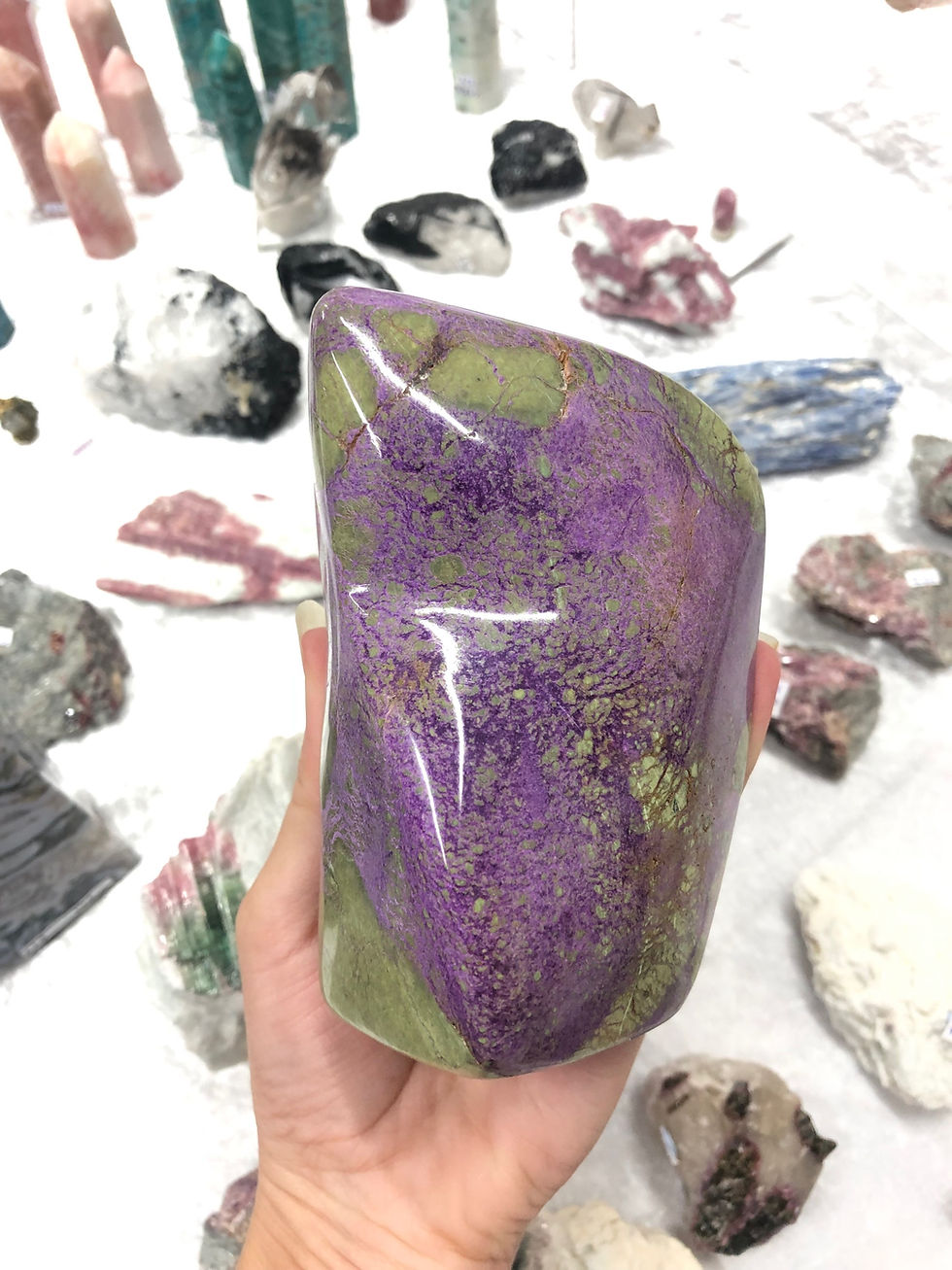 Thumbnail: Large Stichtite and Serpentine freeform from South Africa