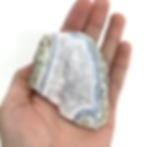 Thumbnail: Raw Blue Lace Agate Druzy Silce 
