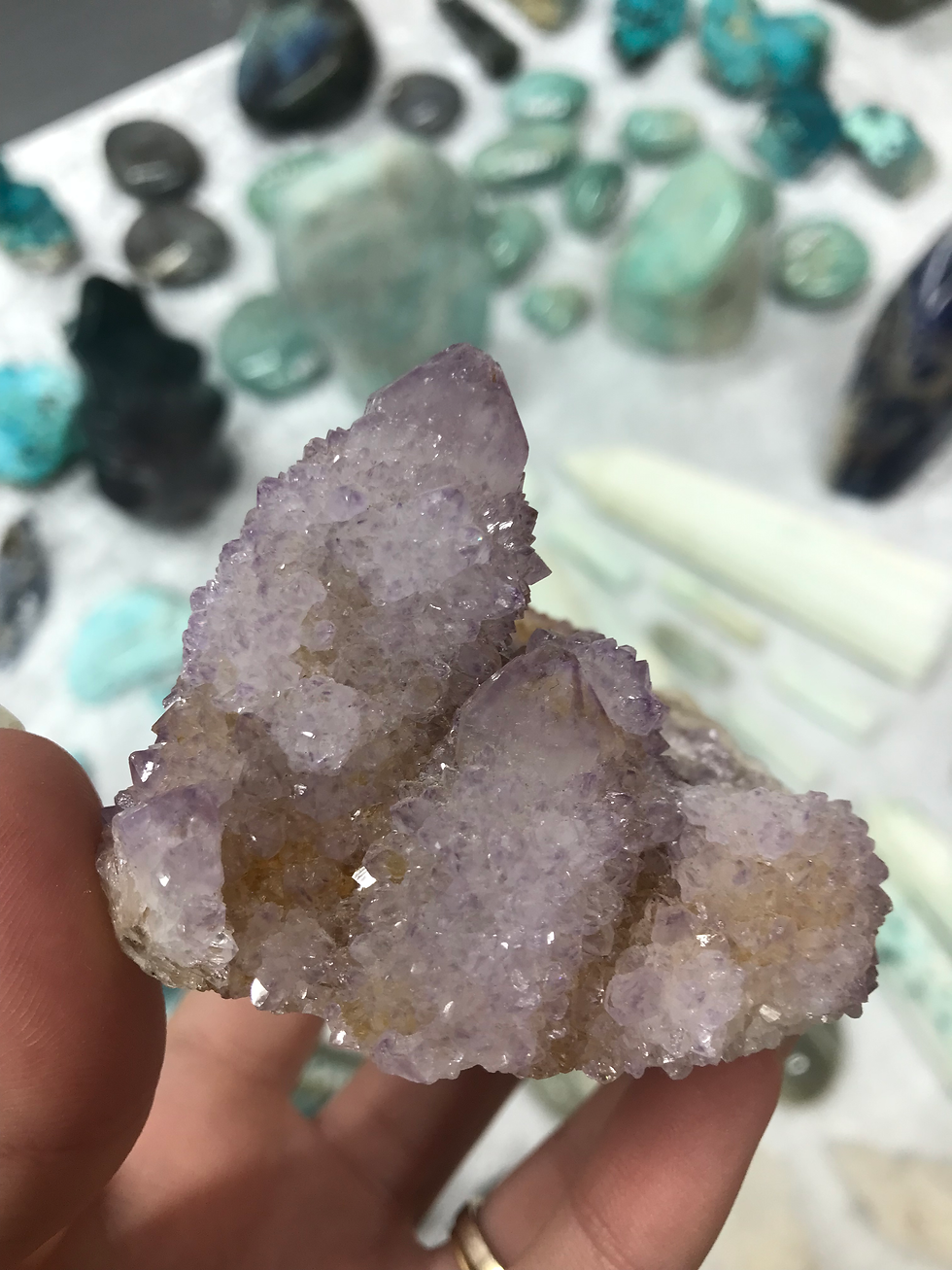 Thumbnail: Spirit Amethyst cluster from South Africa natural Spirit Quartz