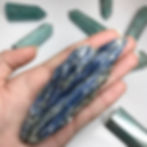 Thumbnail: Long Gemmy Kyanite Cluster from Brazil