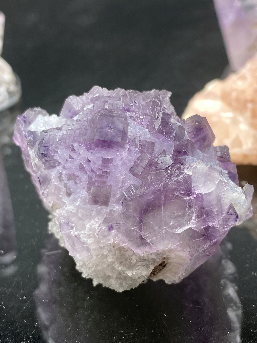 Thumbnail: High quality formation purple cubic fluorite with stepped formation from Fujian