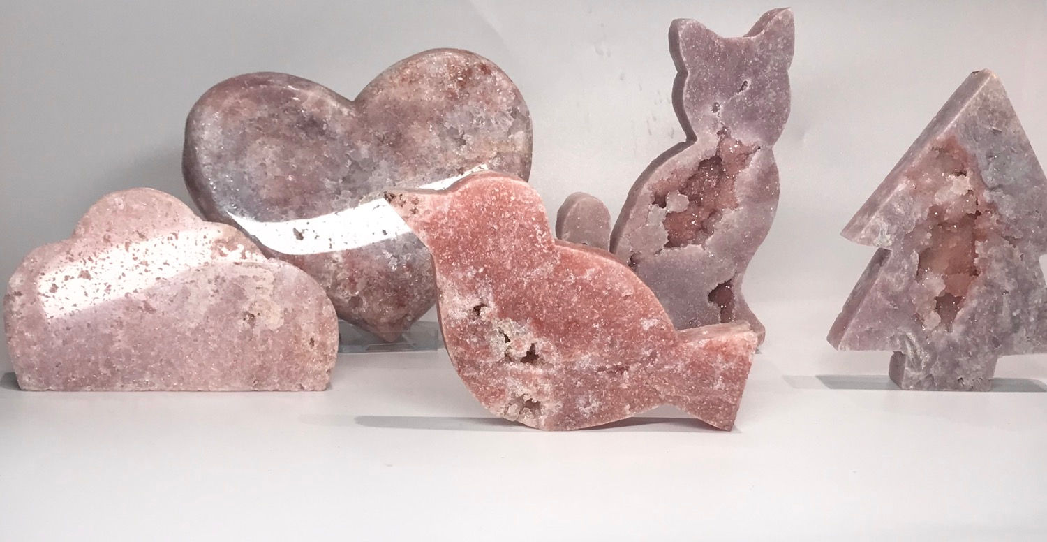 Pink Amethyst Druzy Bird