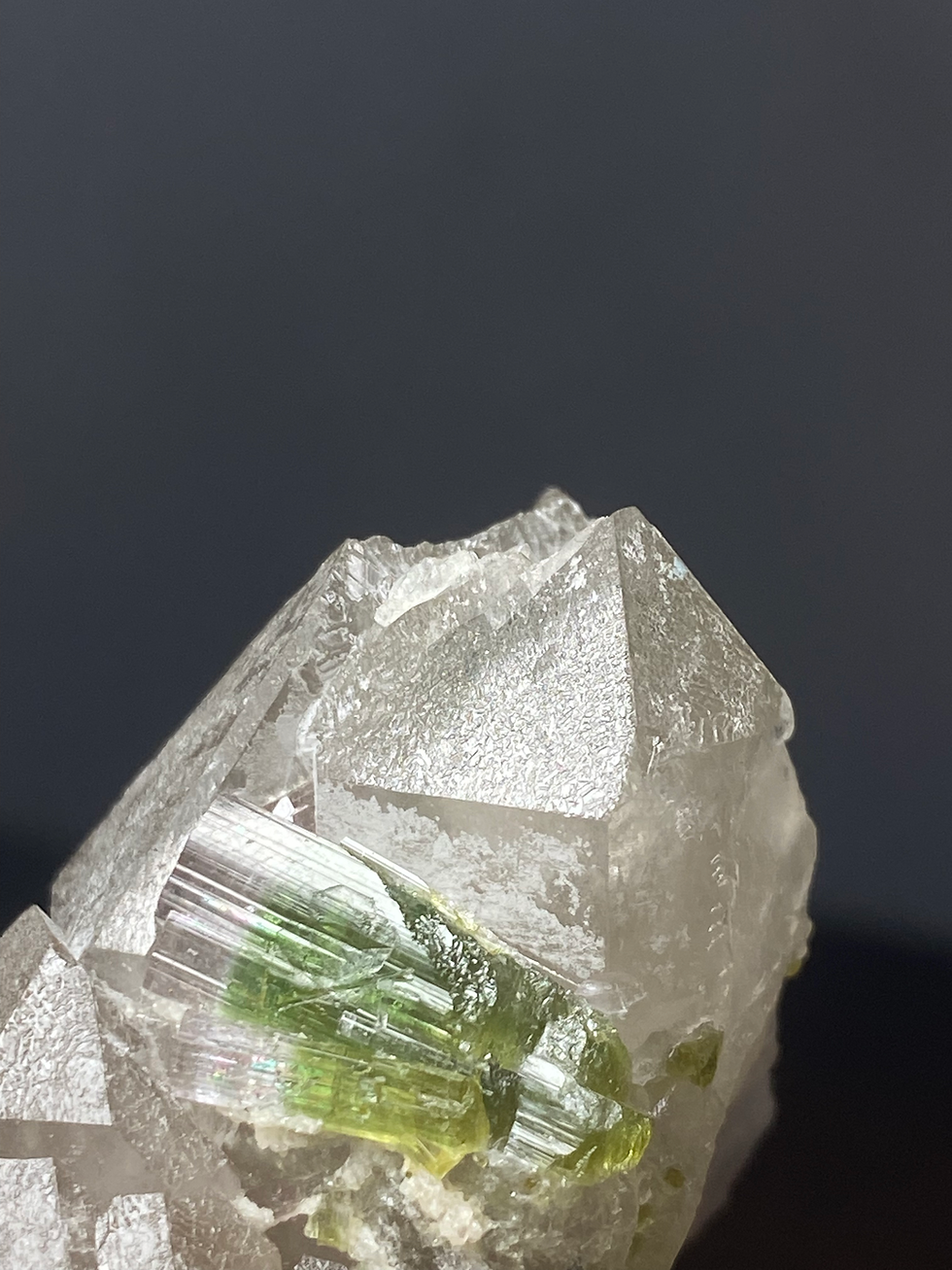 Thumbnail: Terminated Gemmy Tourmaline on Smoky Quartz from Paprock