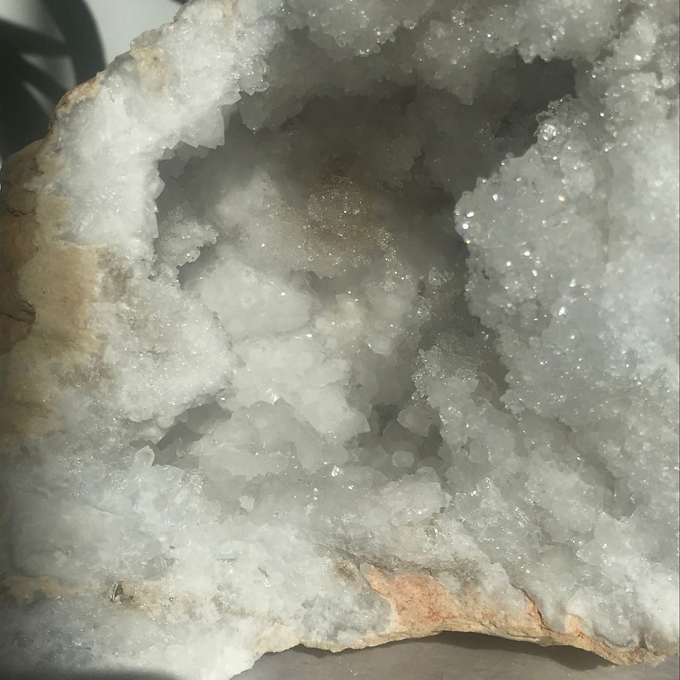 Thumbnail: Large White Quartz Geode from Morocco