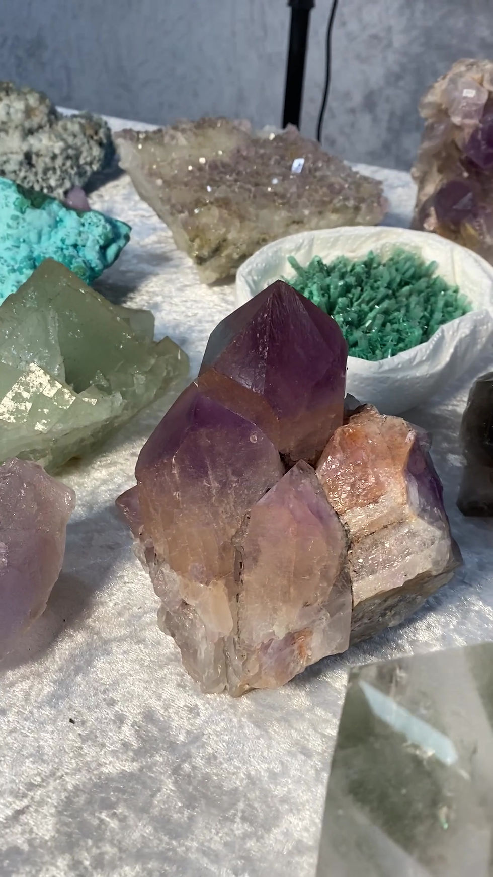 Thumbnail: Large High Quality Rare Amethyst With unusually Long thick Points