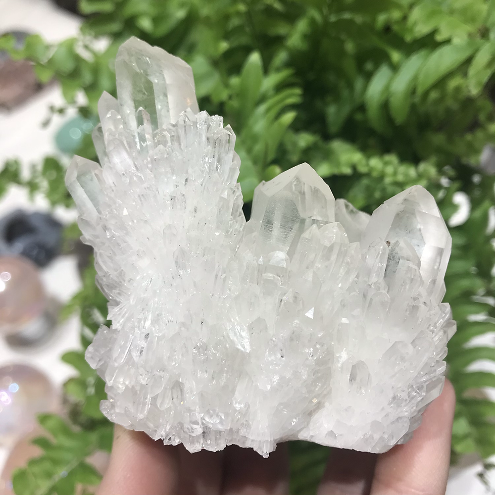 Thumbnail: Clear Sugar Quartz Cluster from Madagascar Quartz Crystal 