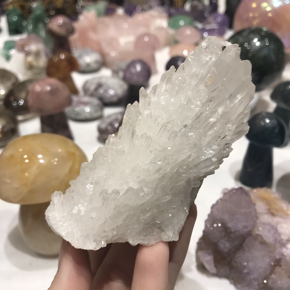 Thumbnail: Clear Sugar Quartz Cluster from Madagascar 