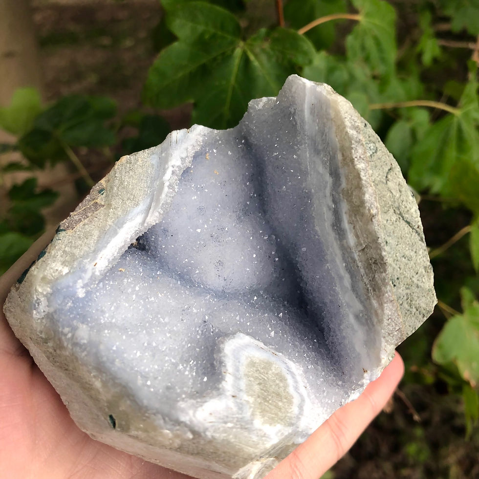 Thumbnail: Blue Lace Agate Druzy Geode